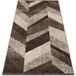 Feel Tapis Feel 5673/15044 Chevron Marron Foncé / Beige / Crème Et Gris Brun 80x150 cm