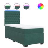 VidaXL Boxspringbed met matras, donkergroen, 80x200 cm, fluweel