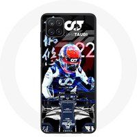 Maniacase Hoesje voor Samsung Galaxy A22 4G Formule 1 Yuki Tsunoda Japanse F1 autocoureur