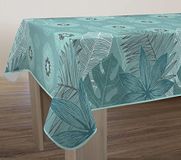 Le Jules Celadon Tafelkleed, vuilafstotend, rechthoekig, 150 x 350 cm, blauw, groen, grijs, wit