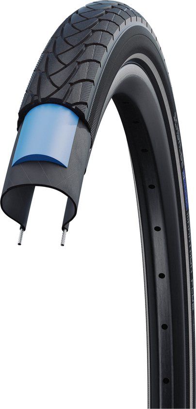 Schwalbe Marathon Plus - Buitenband Fiets - 28 inch - 32-622 - Zwart Reflecterend