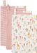 Little Dutch Blooming Safari Washandjes Set - Roze - 3 stuks - Biologisch katoen