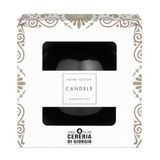 Decoratieve Cereria Di Giorgio Decoratieve Gelakte Kogelkaars Diameter 10 Cm - Brandduur 49 Uur - Kleur Zwart - Geschenkdoos