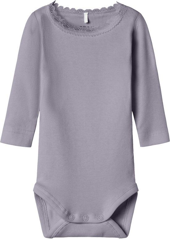 Name it Romper Lange Mouwen Rib Lavender Gray