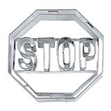 Städter 200418 stopplaatje uitsteekvorm, roestvrij staal, zilver
