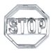 Städter 200418 stopplaatje uitsteekvorm, roestvrij staal, zilver