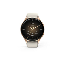 Hama Smartwatch 8900 - Goud - AMOLED - GPS - Bluetooth - 36mm - Wit Bandje