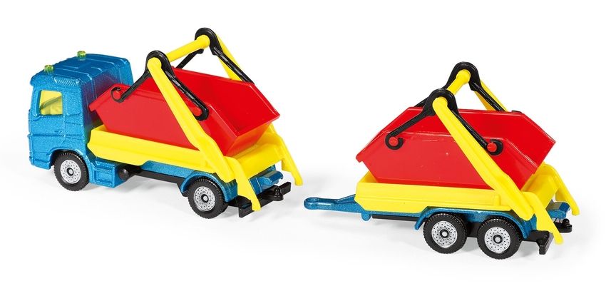 Siku Vrachtwagen met Kiepbak en Aanhanger - Metaal/Kunststof - Meerkleurig - 3+ Jaar