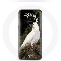 Maniacase Hoesje voor Samsung Galaxy S9 plus Cacatoes witte papegaaien op de boom