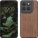 kwmobile telefoonhoesje geschikt voor Motorola Edge 70 Fusion / Edge 70 Fusion+ - Hoesje met bumper in donkerbruin - Backcover - walnoothout