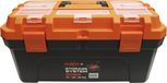 Boxer® Gereedschapskist 20" – 50,7×25,4×25,9 cm – Deksel met organizer & uitneembare binnenlade – Stevige kunststof – Zwart/Oranje – Professionele opbergbox