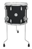 PDP Concept Maple Floor Tom, 14" x 12", Satin Black Finish Ply