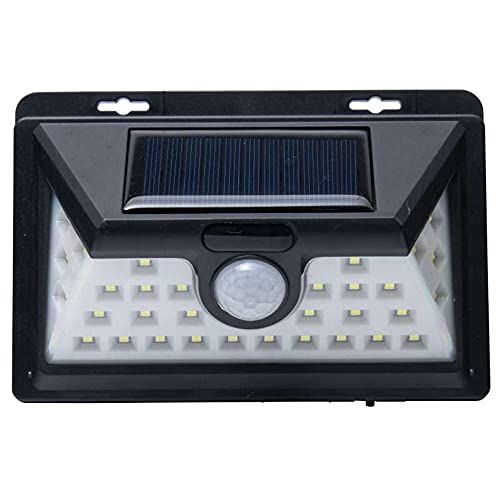 WerkaPro 0 solar-wandlamp, buitenverlichting, bewegingsmelder, waterdicht en hittebestendig, 160 lumen, 32 leds, zwart