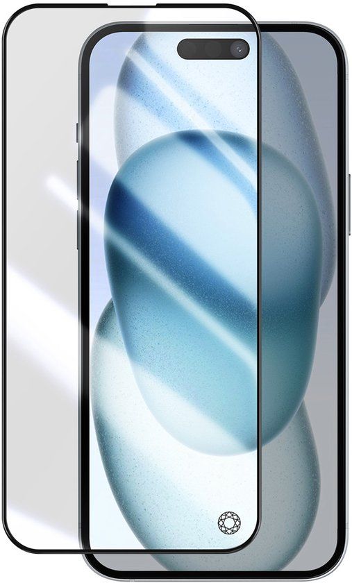 FORCE CASE Screenprotector voor iPhone 15 Plus - Organic Glass 2.5D, Transparant