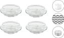 EDZARD set van 4 drijvende theelichthouders Iris, handgeblazen glas, diameter 8 cm, hoogte 4 cm