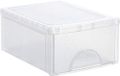 Rotho Frontbox kleine ladebak 1 lade, Kunststof (PP) BPA-vrij, transparante, klein (35.0 x 26.0 x 14.0 cm)