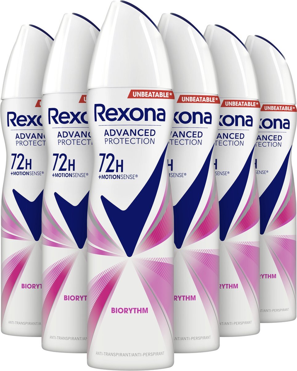 Rexona Women Ultra Dry Biorythm Deodorant - 6 x 150 ml - Voordeelverpakking