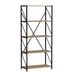 WELL HOME MOBILIARIO & DECORACIÓN Decoratieve boekenkast voor woonkamer of ontvangstruimte, melamine gecoate spaanplaat, in eikenkleur saffier, 150 x 64,2 x 30 cm