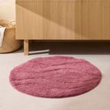 NOUS Living ronde badmat donkerroze (80x80 cm)