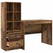 Bureau en chêne 145,5 x 50 x 127 cm 2 pièces