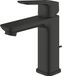GROHE eenhendel wastafelmengkraan Cubeo M-Size, trekstang-afvoergarnituur, matt black
