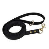 Jim Hodges Dog Training Gummy Hondenriem, Biothane, waterdicht, weerbestendig, 6 voet lengte voor kleine, middelgrote en grote honden of puppy's, verschillende maten en kleuren (5/8 zwart)
