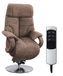 CAVADORE TV-stoel Istanbul/televisiestoel met opstahulp & elektrisch verstelbare relaxfunctie / 2 E-motoren / 80 x 115 x 79 / lederlook: lichtbruin