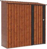 vidaXL Tuinhuisjes Metaal Bruin 203,5 x 73 x 200 cm