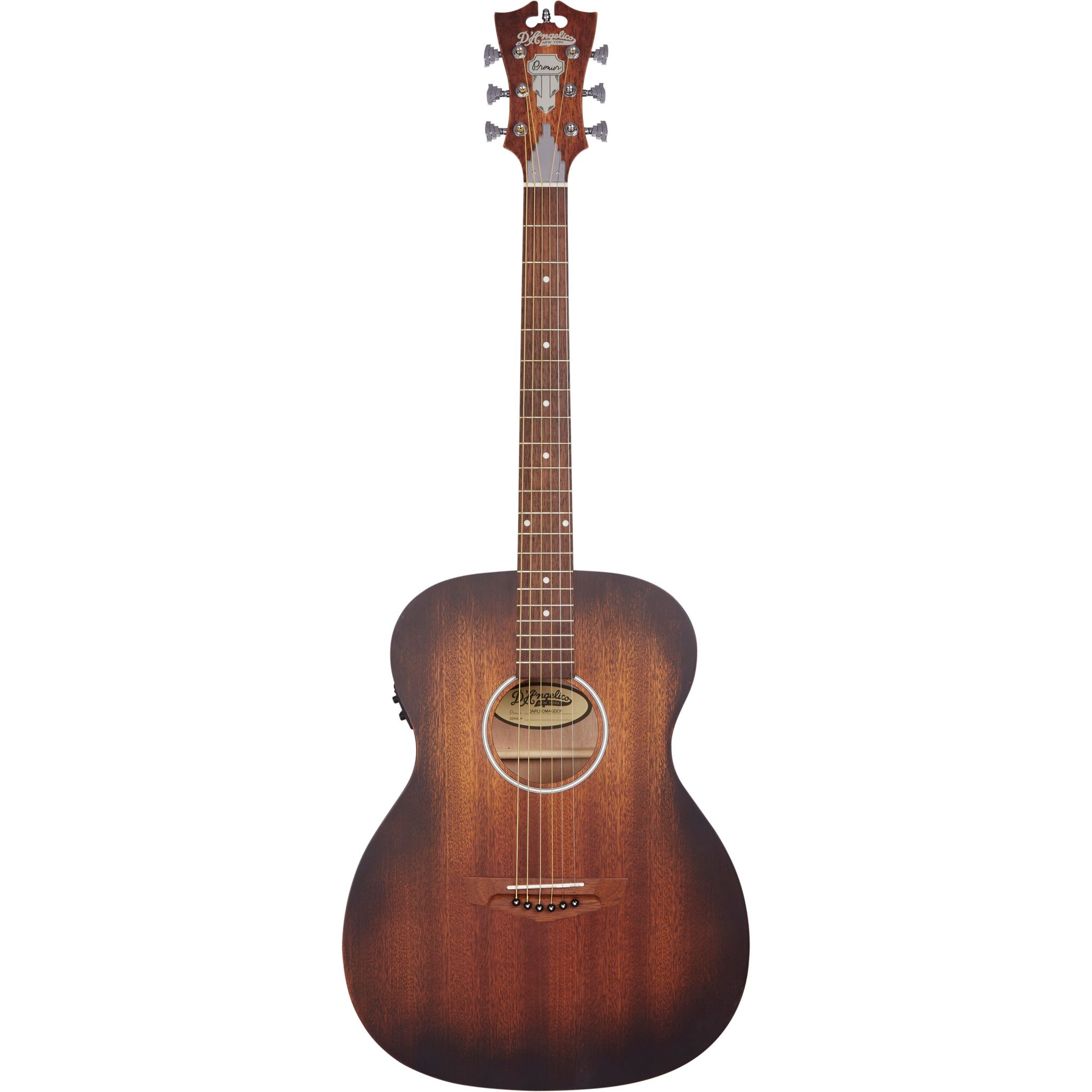 D'Angelico Premier Tammany LS Aged Mahogany elektrisch-akoestische westerngitaar