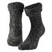 Apollo Pantoufles - Antidérapant - Laine de mouton - Adultes - Noir - Chaussettes d'hiver chaudes 35-38