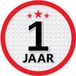 Bellatio Decorations 1 jaar leeftijd sticker - rond - Dia 15 cm - 1 jaar verjaardag - jubileum - leeftijd versiering