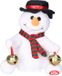 Tender toys Sneeuwpop pop - met beweging en geluid - 18 cm - wit