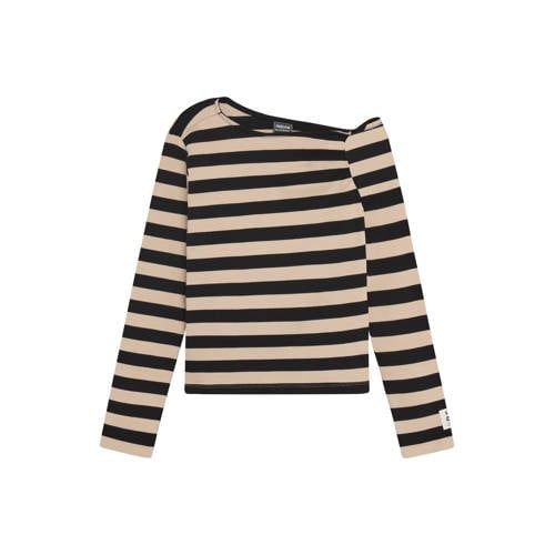 Indian Blue Jeans gestreepte longsleeve - zwart