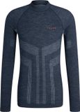 FALKE Heren Lange Mouw Shirt Wool-Tech - Thermoshirt - Blauw (Space Blue) - Maat M