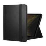 TORRO Beschermhoes compatibel met iPad Pro 13 inch M5/M4 – beschermhoes van echt leer voor iPad Pro 13 inch 2025/2024 met standaard, Apple Pencil-connectiviteit en Wake Sleep-functie (zwart)