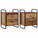 vidaXL Hangend Nachtkastje Oud Hout 40 x 30 x 50 cm