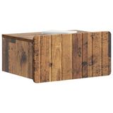 vidaXL Muurbevestigde Nachttafel Oud hout