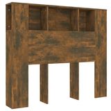 VidaXL Hoofdbordkast 120x18,5x102,5 cm gerookt eikenkleurig