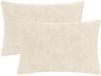 vidaXL Kussensloop 2 stuks Wit 50 x 75 cm Nep Konijnenbont