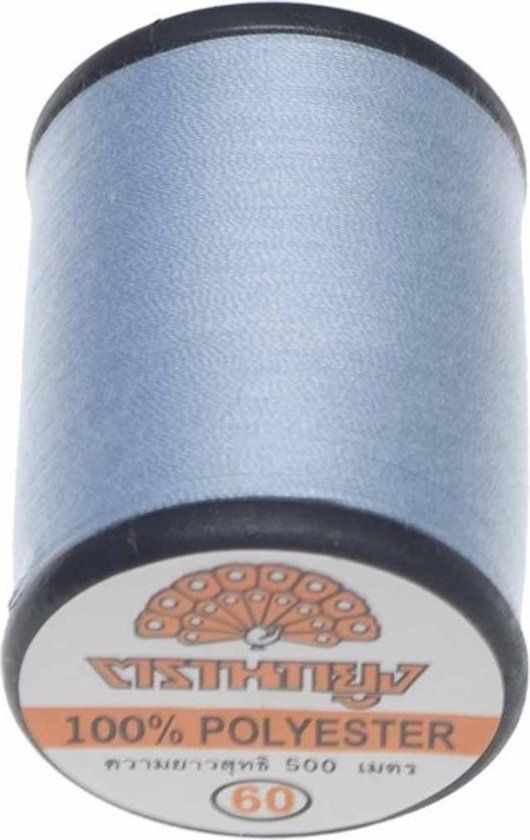 Merkloos Licht Blauw Naaigaren - 500 m - 100% Polyester