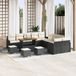 Maison Exclusive - Ensemble de jardin avec banc, 14 pièces, noir, en polyrotin
