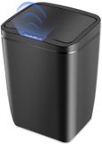 Azomor® Poubelle intelligente automatique noire avec capteur