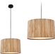 B.K.Licht Slama - Eetkamer Hanglamp - zeegras - boho stijl - E27 fitting - Ø35 x 128 cm - naturel - bruin