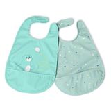Chicco Set van 2 waterdichte baby-slabbetjes vanaf 6 m