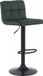 OutdoorMatch Luxe Tabouret de bar Clarabelle - Vert - Noir - Velours