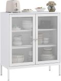 Homcom Buffetkast - Spaanplaat - 80x37x92cm - Wit