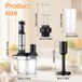 StarTech Messing Stabmixer - 5-in-1 - 1400 W - Messing van 304 roestvrij staal - Met snoer - Geschikt voor smoothies, sauzen en babyvoeding - EU-stekker, 100–240 V