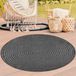 Tapis d'extérieur, gris clair, rond, 120 cm