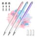 Styluspennen voor aanraakschermen, 2-in-1 universele styluspen met hoge precisie voor iPad, compatibel met Apple, iPhone, iPad, Android, Microsoft-tablets, telefoons, 3 stuks - blauw, roze, paars