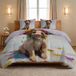 Couette matelassée pour 4 saisons avec motif romantique